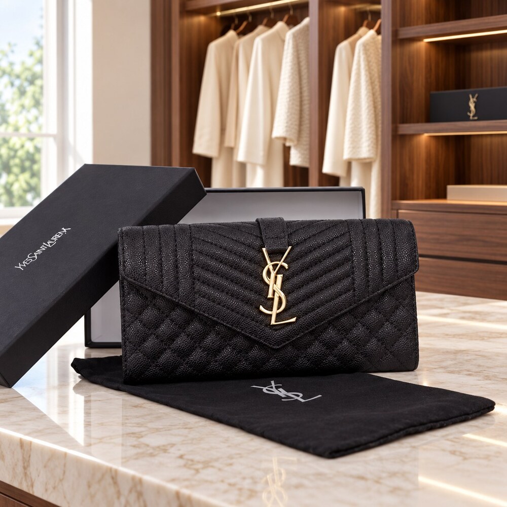 YSL Cassandre Envelope Long Wallet